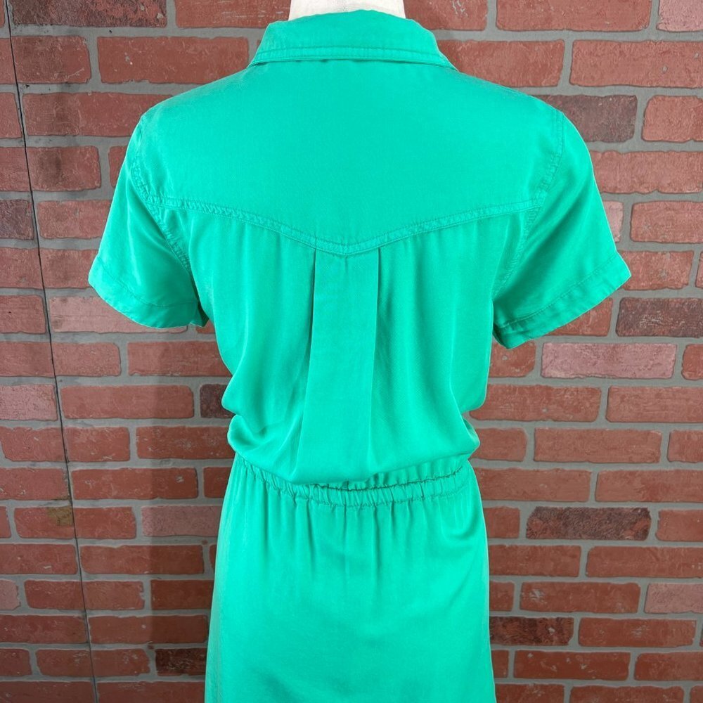 Love Tree | Green Tencel Shirt Dress - Picture 5 of 11